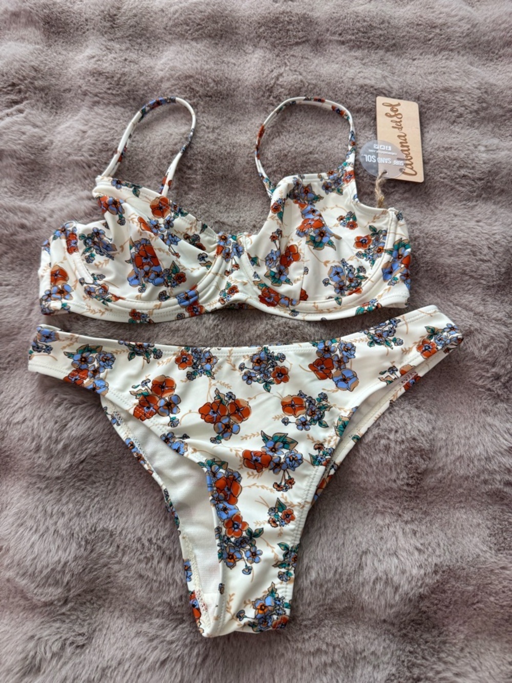 NWT cabana del sol bikini S